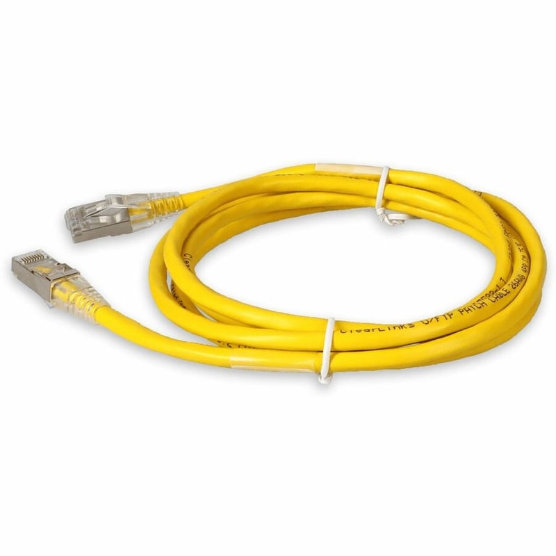 AddOn 10m Yellow CAT 6A Shielded PVC Ethernet Cable Snagless Easy Clear Boot RJ-45 M/M - Thumbnail 2