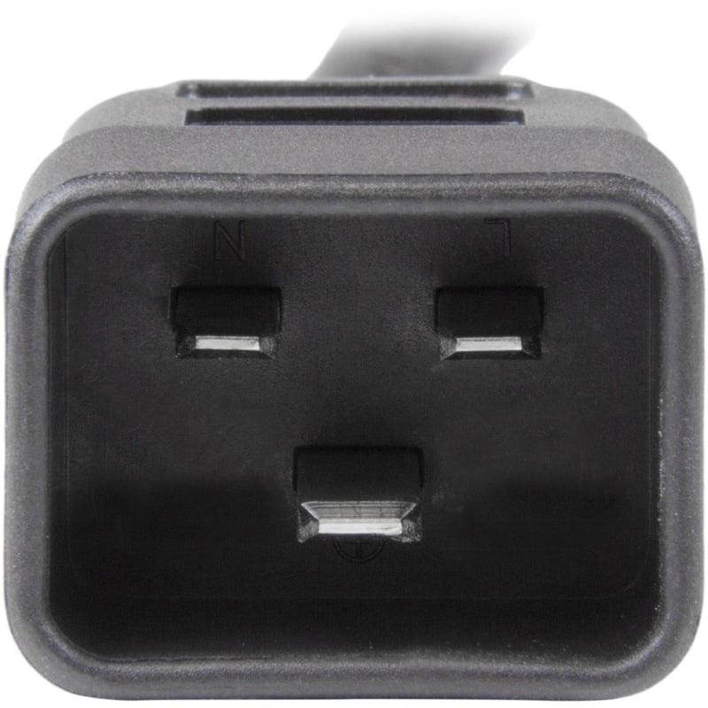 StarTech.com 6ft (1.8m) Heavy Duty Extension Cord, IEC C13 to IEC C20 Black Extension Cord, 15A 125V, 14AWG, Heavy Gauge Power Cable - Thumbnail 3
