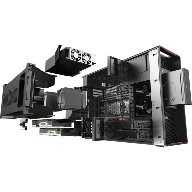 Lenovo ThinkStation P920 30BC007EUS Workstation - 1 Xeon Gold 6226 - vPro Technology - 32 GB - 1 TB SSD - Tower - Thumbnail 2