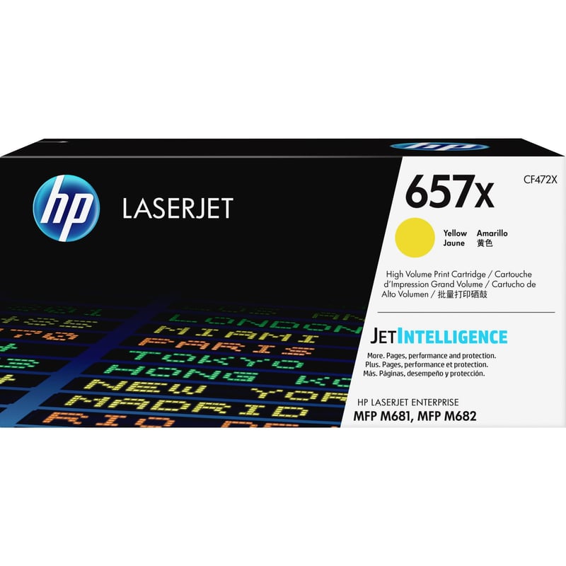HP 657X (CF472X) Original High Yield Laser Toner Cartridge - Yellow - 1 Each - Thumbnail 1