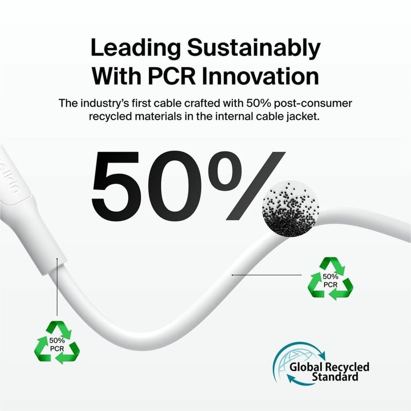 A - C CBL 2.0 PCR 3M WHITE 15-RETAIL BOX (PLASTIC FREE) - Thumbnail 3