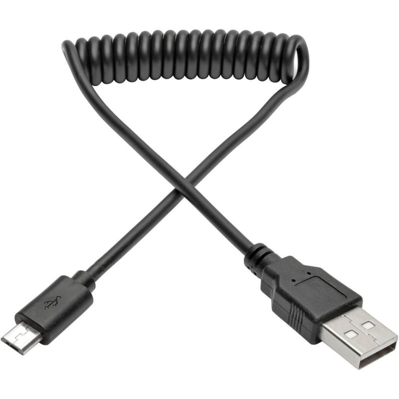 Eaton Tripp Lite Series USB 2.0 A to Micro-B Coiled Cable (M/M), 6 ft. (1.83 m) - Thumbnail 1