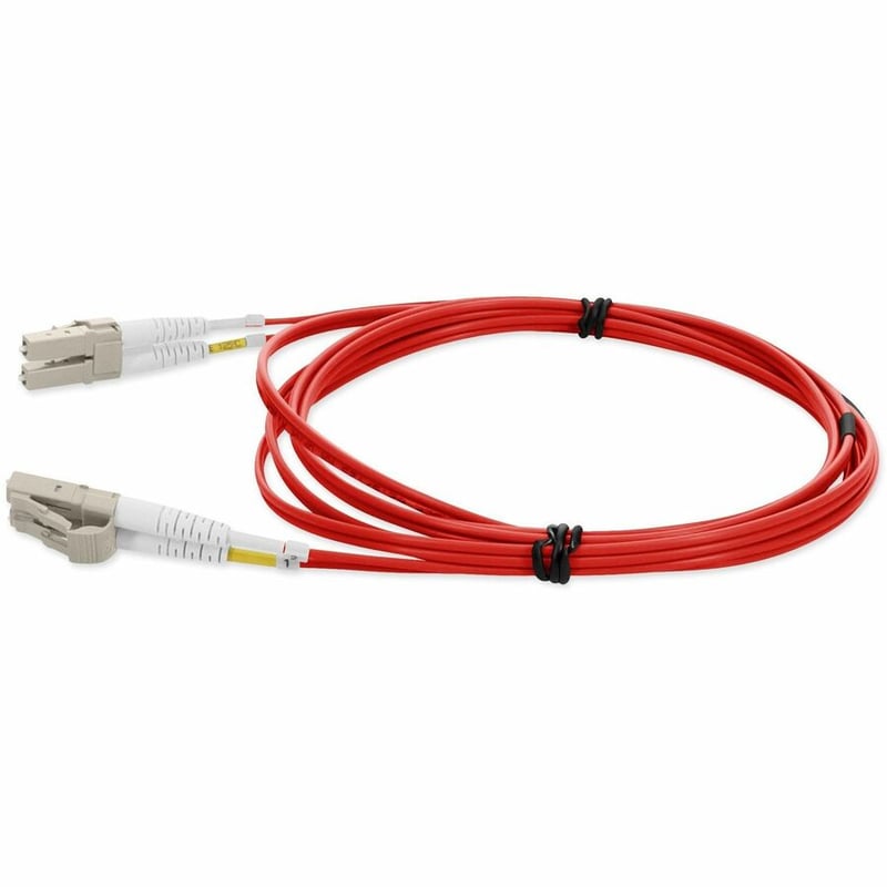 AddOn 3m LC to LC Red OM1 Duplex OFNR (Riser-Rated) TAA MMF Fiber Patch Cable - Thumbnail 2