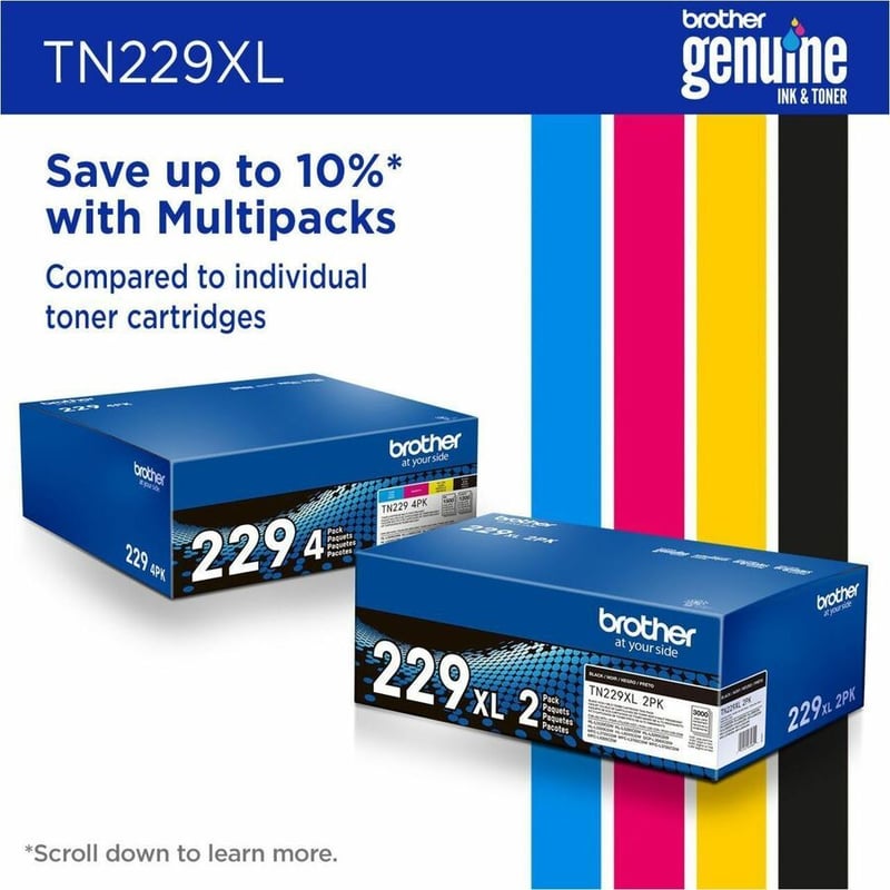 Brother Genuine TN229XLY High-yield Yellow Toner Cartridge - Thumbnail 3