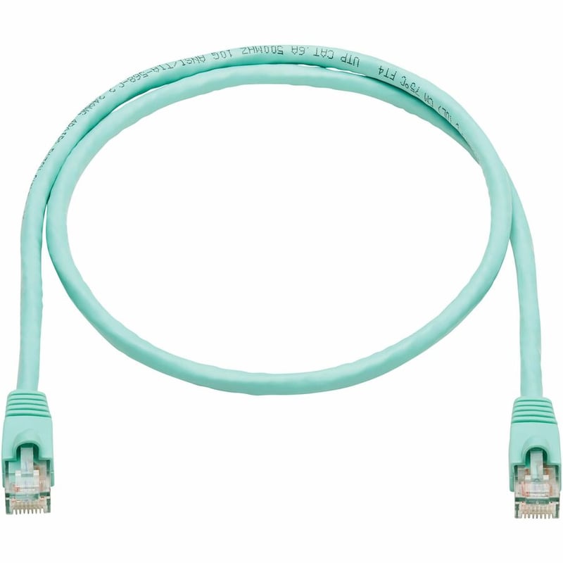 Eaton Tripp Lite Series Cat6a 10G Snagless UTP Ethernet Cable (RJ45 M/M), Aqua, 3 ft. (0.91 m) - Thumbnail 2