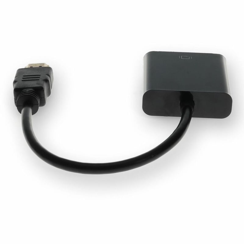 5PK Lenovo 0B47069 Compatible HDMI 1.3 Male to VGA Female Black Active Adapters For Resolution Up to 1920x1200 (WUXGA) - Thumbnail 4