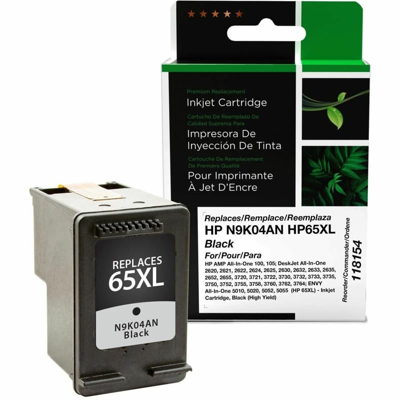 Clover Imaging Remanufactured High Yield Black Ink Cartridge for HP 65XL (N9K04AN) - Thumbnail 1