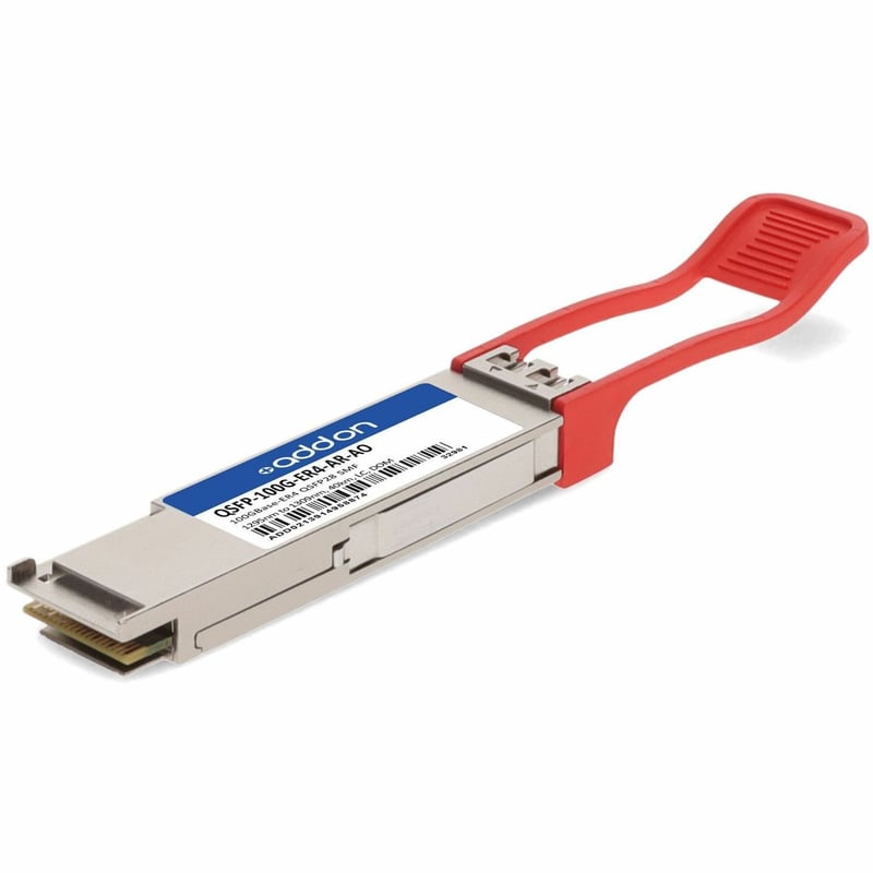 AddOn Arista Networks® QSFP-100G-ER4-AR Compatible TAA 100GBase-ER4 QSFP28 Transceiver (SMF, 1295nm to 1309nm, 40KM, LC, DOM, IEEE 803.3ba) - Thumbnail 1