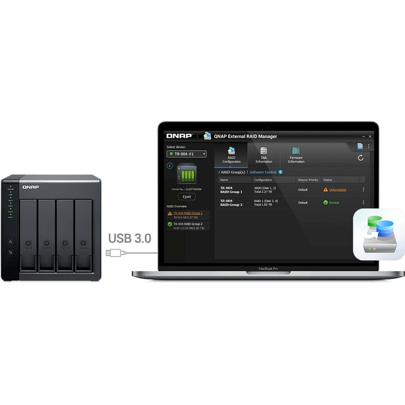 QNAP TR-004 USB 3.0 RAID - Thumbnail 5