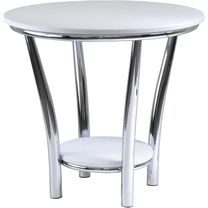 Winsome Wood Maya Round End Table - White