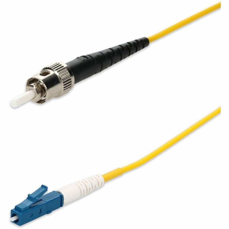 AddOn 1m ST (Male) to LC (Male) Yellow OS2 Simplex Fiber OFNR (Riser-Rated) Patch Cable - Thumbnail 2