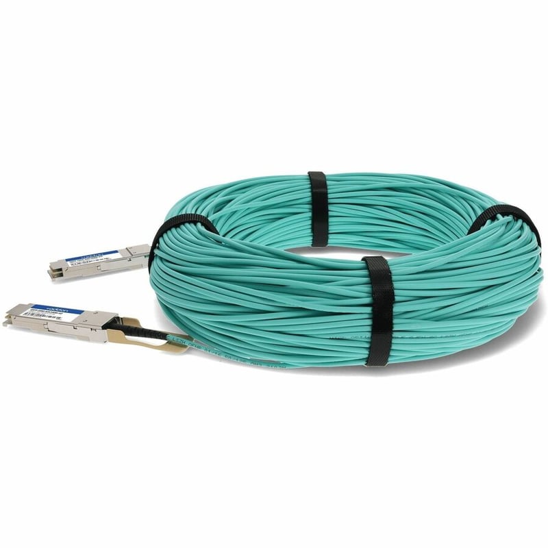 AddOn Cisco® QSFP-100G-AOC100M Compatible TAA Compliant 100GBase-AOC QSFP28 to QSFP28 Direct Attach Cable (850nm, MMF, 100m) - Thumbnail 2