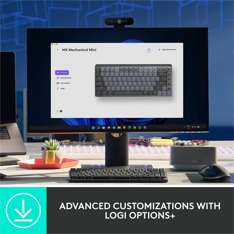 Logitech MX Mechanical Mini Minimalist Wireless Illuminated Keyboard (Clicky) (Graphite)