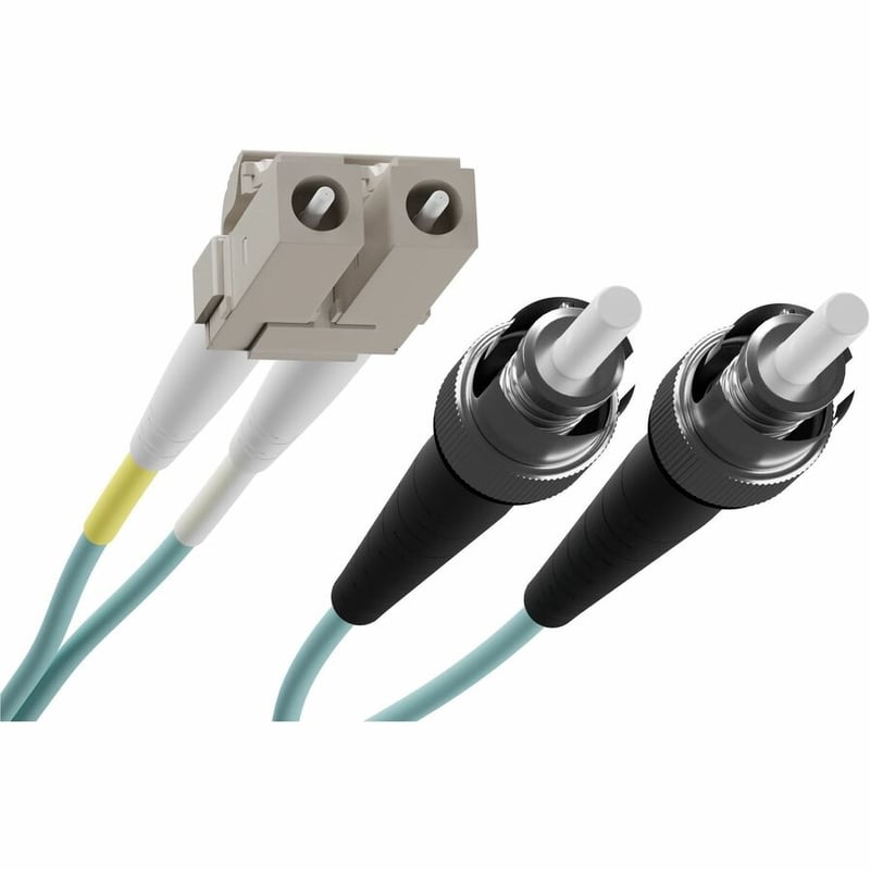 5 METER LC-ST OM3 10GIG FIBER OPTIC CABLE, AQUA, OFNR, 50/125 FIBER, MULTIMODE D - Thumbnail 2