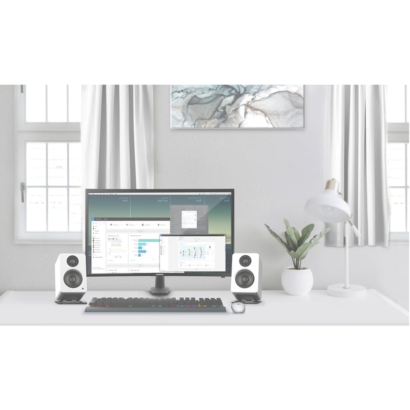Kanto DMS1000 Desk Mount for Monitor - Black