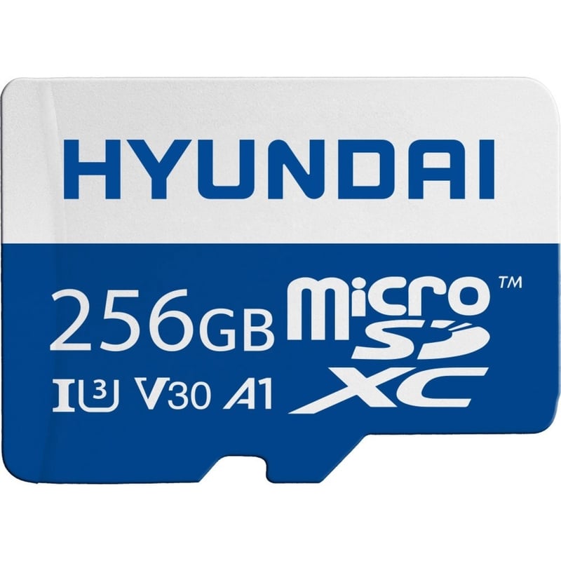 Hyundai 256GB microSDXC UHS-1 Memory Card with Adapter, 95MB/s (U3) 4K Video, Ultra HD, A1, V30 - Thumbnail 1