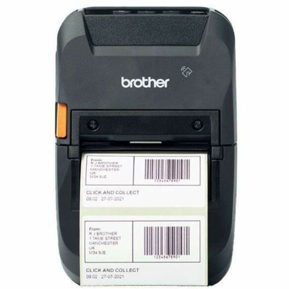 Brother RuggedJet RJ-3230BL Mobile Direct Thermal Printer - Monochrome - Portable - Label/Receipt Print - Ethernet - USB - Bluetooth - Black - Thumbnail 4