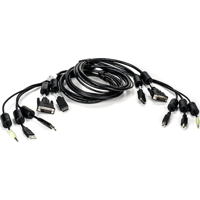 Vertiv Avocent USB Keyboard and Mouse, DisplayPort, DVI-D and Audio Cable, 6 ft. for Vertiv Avocent SV and SC Series Switches - Thumbnail 1