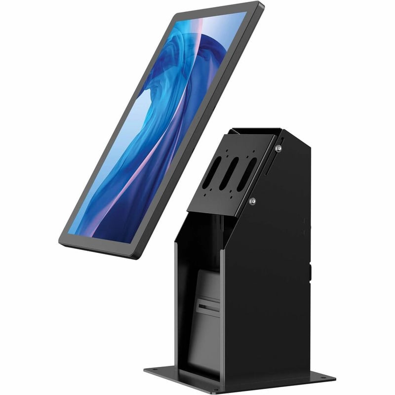 CTA Digital Self Service Kiosk with Printer Compartment and Storage (Black) - Thumbnail 3