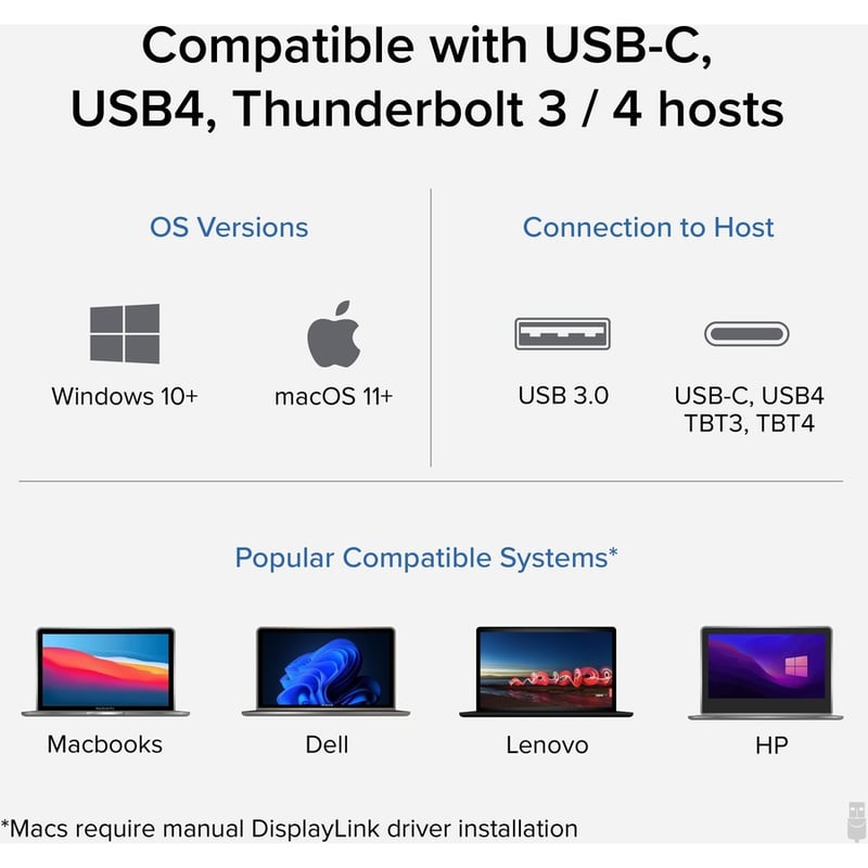 Plugable USB 3.0 or USB C to HDMI Adapter Extends to 4x Monitors, Compatible with Windows and Mac - Thumbnail 4