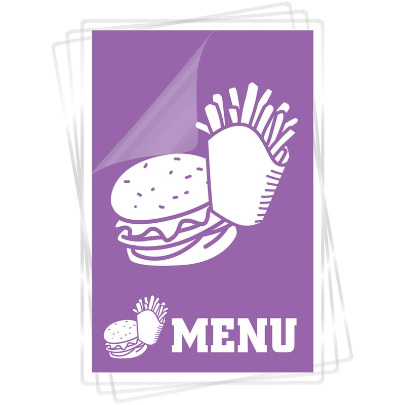 Fellowes Glossy Pouches - Menu, 3 mil, 25 pack - Thumbnail 3
