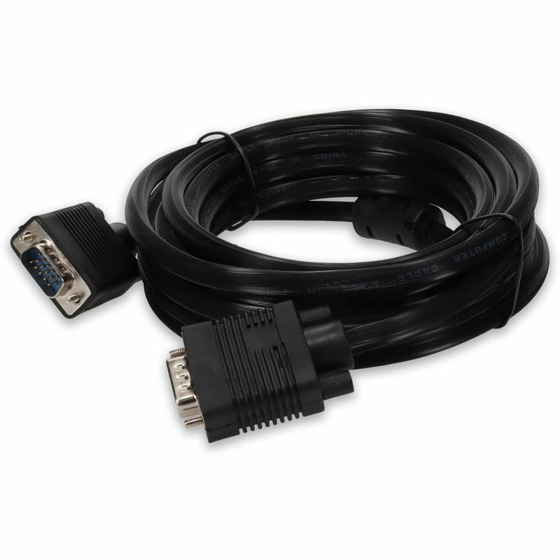 5PK 6ft VGA Male to VGA Male Black Cables For Resolution Up to 1920x1200 (WUXGA) - Thumbnail 1