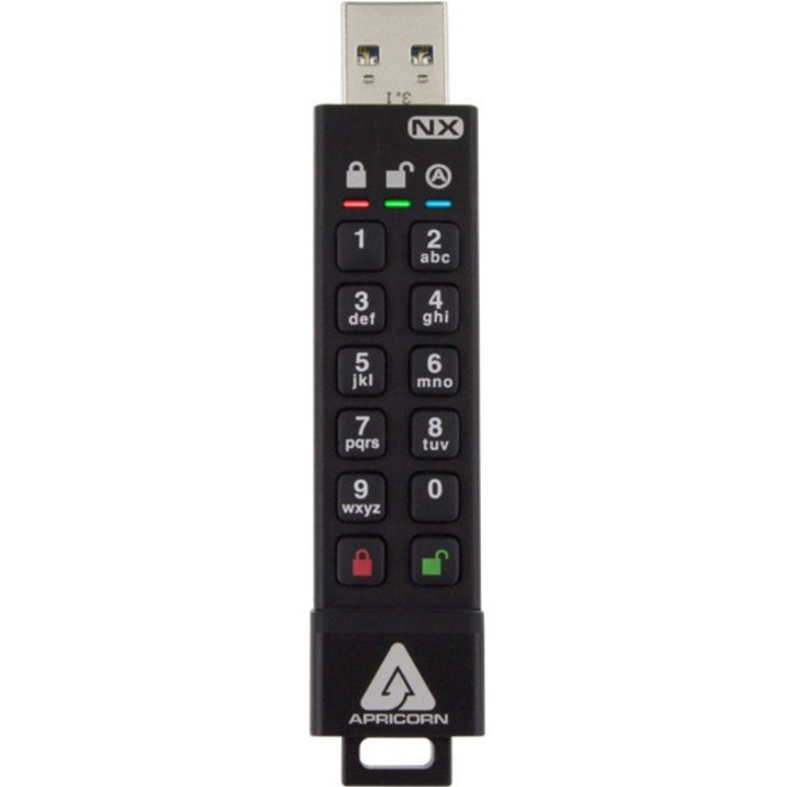 Apricon Aegis Secure Key 3NX: Software-Free 256-Bit AES XTS Encrypted USB 3.1 Flash Key with FIPS 140-2 level 3 validation, Onboard Keypad, and up to 25% Cooler Operating Temperatures. - Thumbnail 4