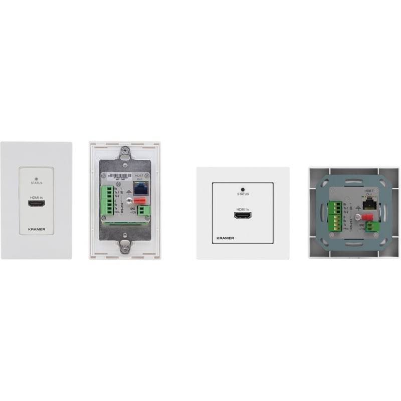 Kramer US-D-size Wall-Plate Transmitter with White & Black Decora Design Frame Sets - Thumbnail 2