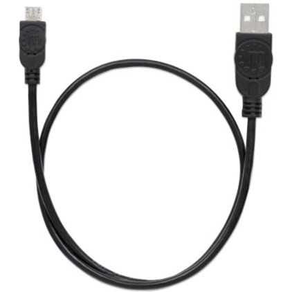 Manhattan Hi-Speed USB 2.0 A Male to Micro-B Male Device Cable, 1.5', Black - Thumbnail 5