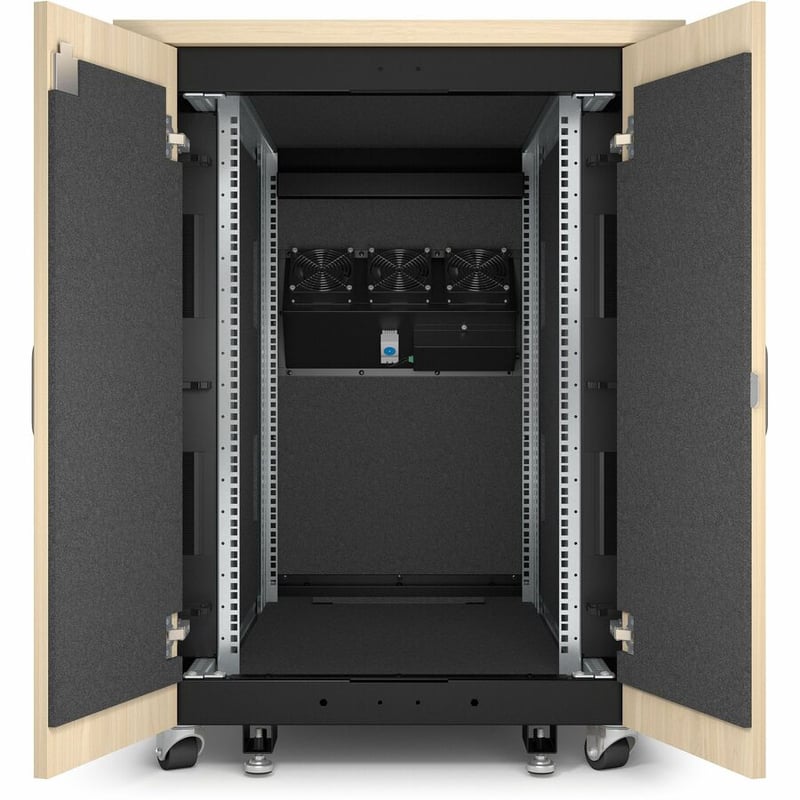APC by Schneider Electric NetShelter Soundproof, 17U, Server Rack Enclosure, 120V, Maple - Thumbnail 4