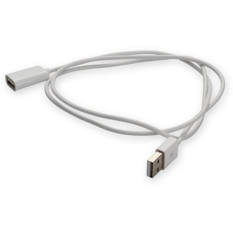 AddOn 2m USB 2.0 (A) Male to USB 2.0 (B) Male White Cable - Thumbnail 1