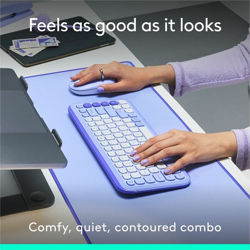 POP ICON COMBO KEYBOARD MOUSE LILAC OFF-WHITE - Thumbnail 4