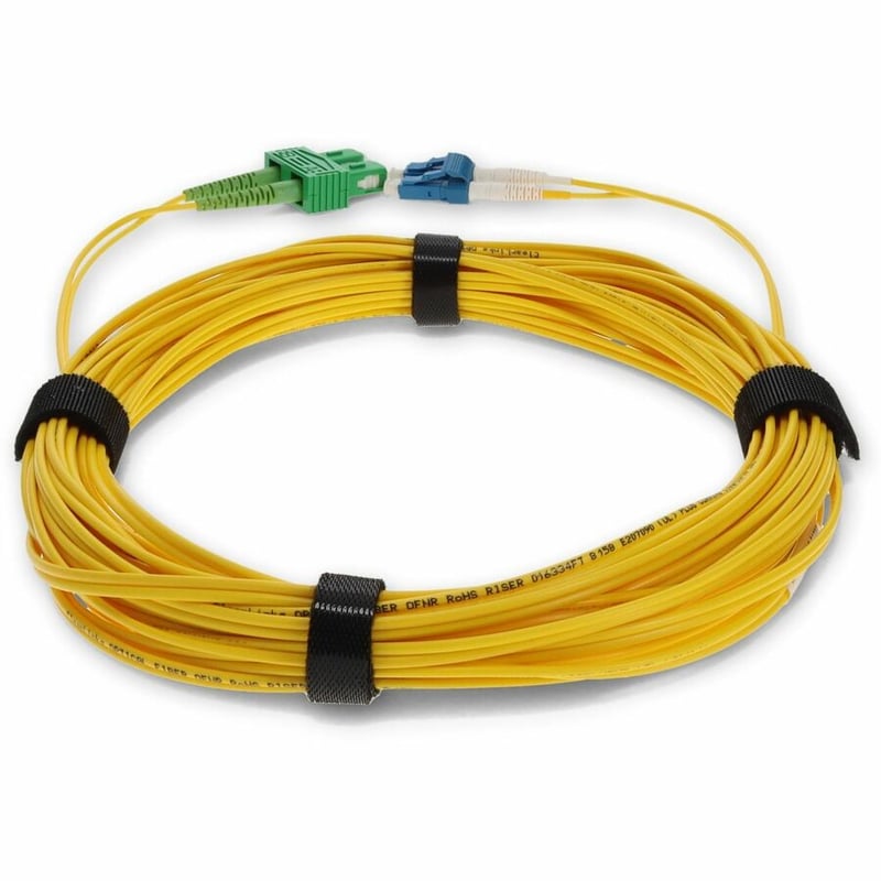 AddOn 2m LC (Male) to ASC (Male) Yellow OS2 Duplex Fiber OFNR (Riser-Rated) Patch Cable - Thumbnail 4