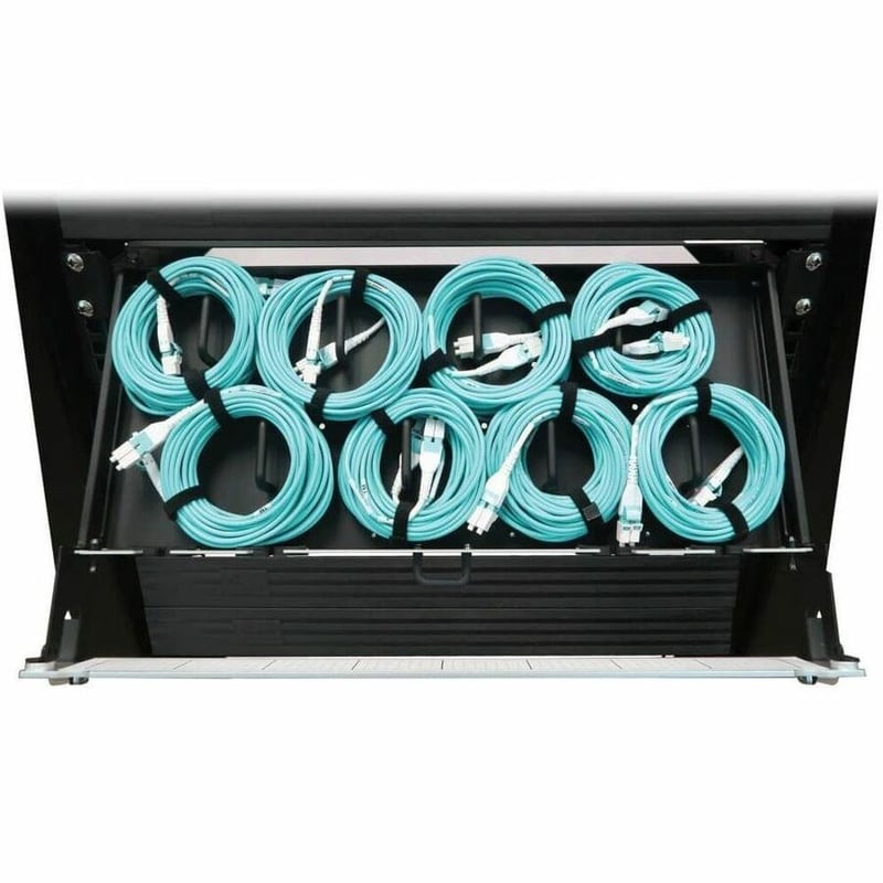 Eaton Tripp Lite Series Preloaded Fiber Panel, 1U - 8x LC/LC Duplex Cables (M/M), OM4 Multimode, 10 m (32.8 ft.) - Thumbnail 3