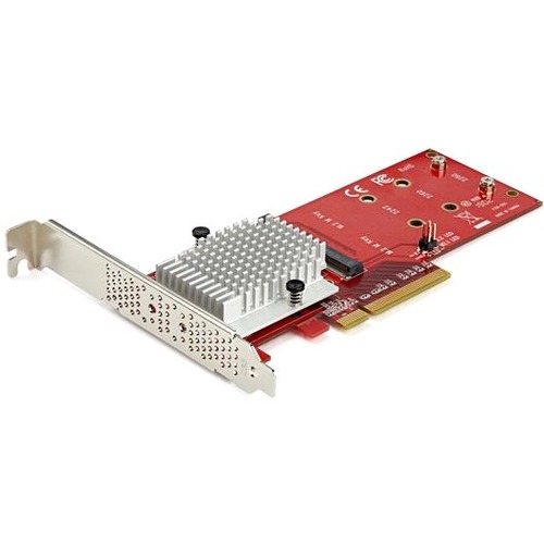 StarTech.com Dual M.2 PCIe SSD Adapter Card - x8 / x16 Dual NVMe or AHCI M.2 SSD to PCI Express 3.0 - M.2 NGFF PCIe (m-key) Compatible - Thumbnail 1