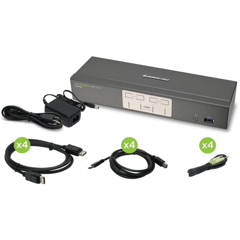 IOGEAR 4-Port DisplayPort KVMP Switch with USB 3.0 Hub (TAA Compliant) - Thumbnail 1