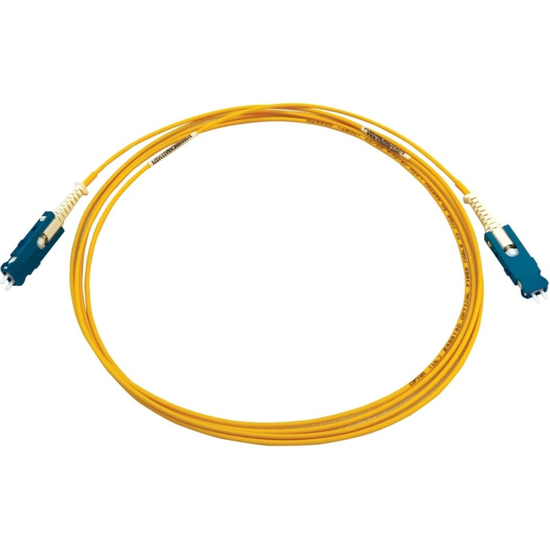 Eaton Tripp Lite Series 400G Singlemode 9/125 OS2 Fiber Optic Cable (Duplex SN-UPC M/M), LSZH, Yellow, 2 m (6.6 ft.) - Thumbnail 3