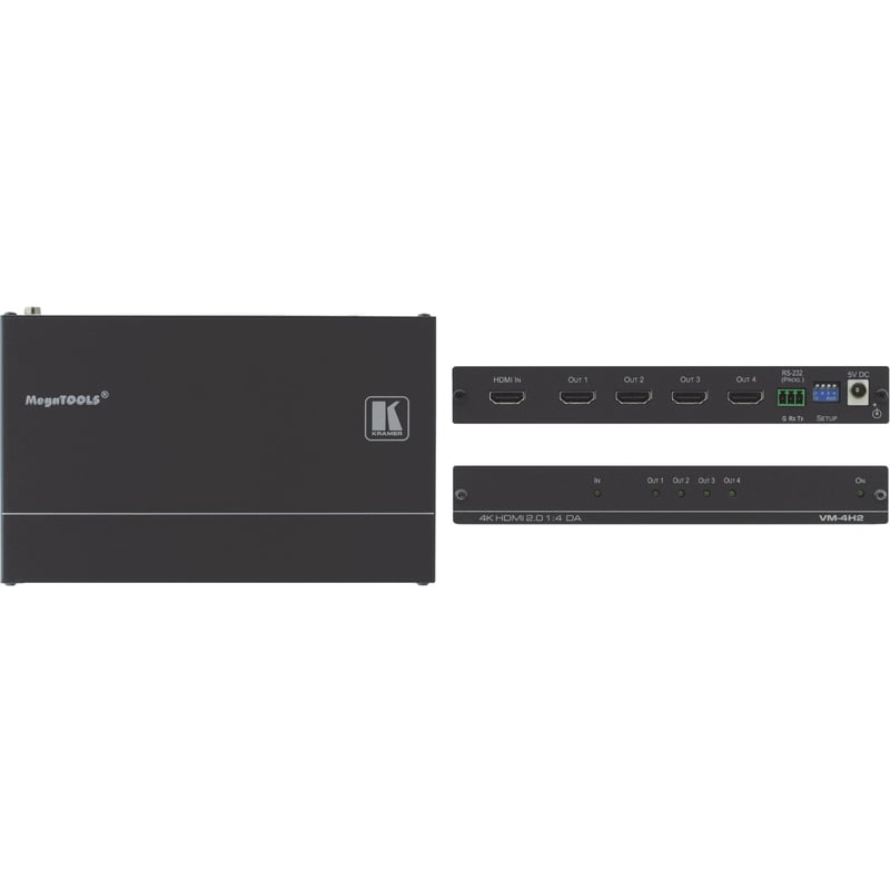 Kramer VM-4H2 1:4 4K HDR HDMI DA - Thumbnail 1