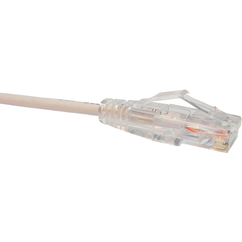 CAT6 SLIM ETHERNET PATCH CABLE, 20FT, WHITE, UTP, 28AWG, SNAGLESS RJ45 CONNECTOR