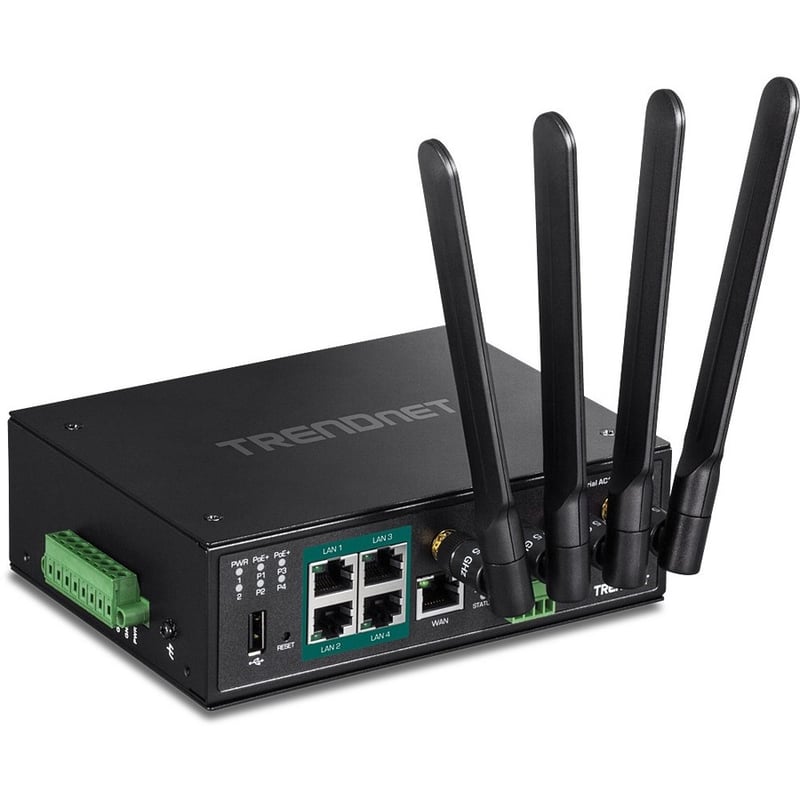TRENDnet TI-WP100 Wi-Fi 5 IEEE 802.11ac Ethernet Wireless Router - TAA Compliant - Thumbnail 3
