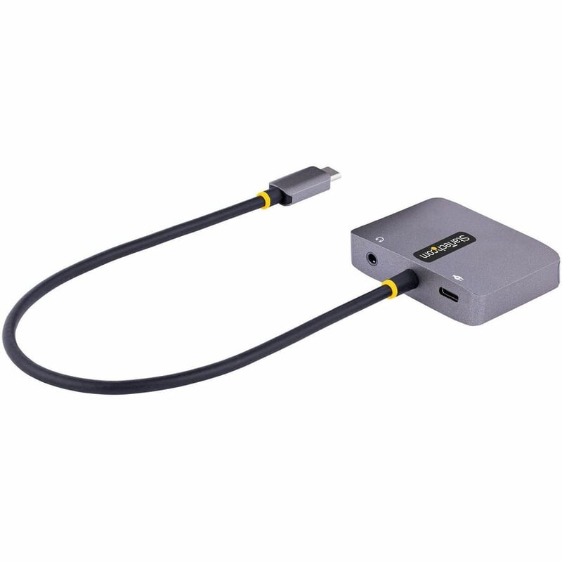 StarTech.com USB C Video Adapter, USB C to HDMI VGA Multiport Adapter, 3.5mm Audio, 4K 60Hz HDR, 100W PD 3.0 PT, USB C Display Adapter - Thumbnail 4