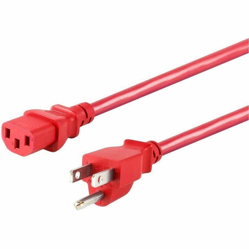 MONOPRICE 2FT 18AWG RED POWER CORD CABLE - Thumbnail 2