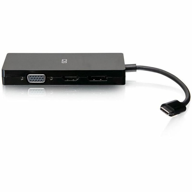 C2G USB C Multiport Adapter with HDMI, DisplayPort, DVI & VGA - 4K 60Hz - Thumbnail 3
