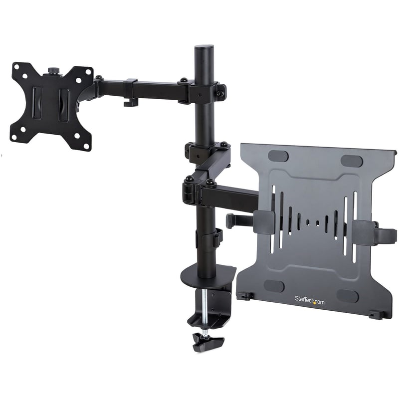 StarTech.com Monitor Arm with VESA Laptop Tray, For a Laptop & Single Display up to 32" (17.6lb/8kg), Adjustable Desk Laptop Arm Mount - Thumbnail 1