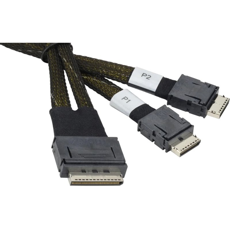 Supermicro 30cm OCuLink 8 Lanes to 2x OCuLink 4 Lanes Pascal Cable - Thumbnail 2