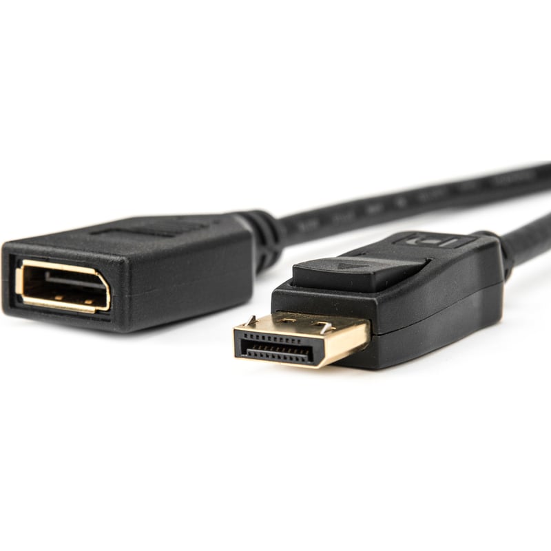 Rocstor Premium 6 ft DisplayPort Video Extension Cable - M/F - DisplayPort Male Video - DisplayPort Female Video - Black - Display Port Video Extension Cable - Thumbnail 3
