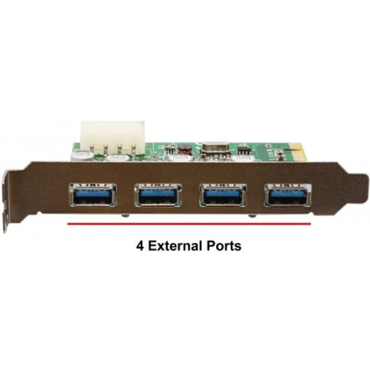 SYBA Multimedia 4 Port USB 3.0 PCI-e x1 Card - Thumbnail 5
