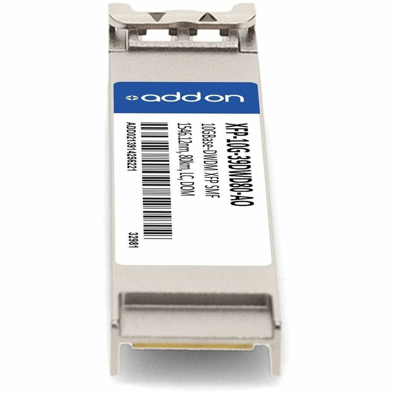 AddOn Alcatel-Lucent Nokia&reg; XFP-10G-39DWD80 Compatible TAA 10GBase-DWDM XFP Transceiver 100GHz (SMF, 1546.12nm, 80km, LC, DOM) - Thumbnail 4