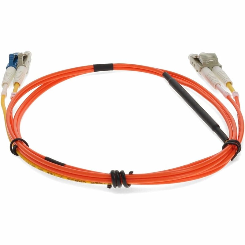 AddOn 1m LC (Male) to LC (Male) Orange OM2 & OS1 Duplex Fiber Mode Conditioning Cable - Thumbnail 4