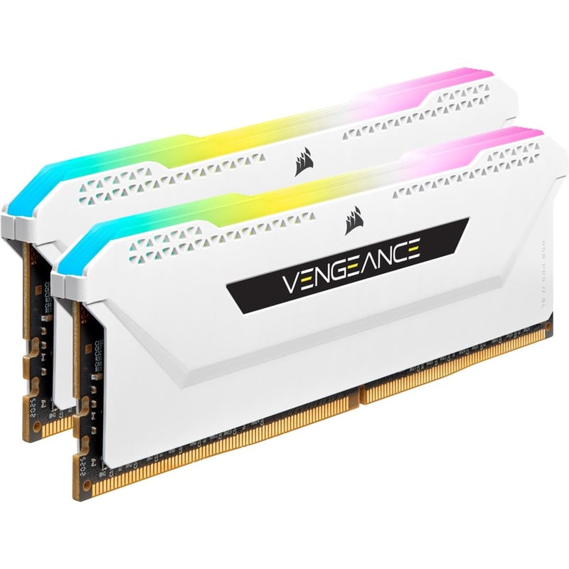 Corsair Vengeance RGB Pro SL 16GB (2x8GB) DDR4 DRAM 3600MHz C18 Memory Kit - White - Thumbnail 2